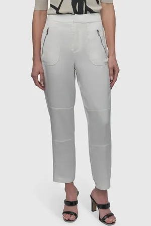DKNY Zip Pocket Satin Pants in at Nordstrom, Size X-Small