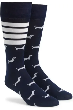 Thom Browne 4-Bar Hector Jacquard Crew Socks in at Nordstrom