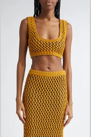 Diotima Lady Crystal Mesh Crochet Bralette in at Nordstrom, Size 4