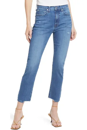 Edwin Elin High Waist Crop Slim Jeans in at Nordstrom, Size 27