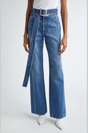 Jean Paul Gaultier The Belted Wide Leg Jeans in at Nordstrom, Size 27