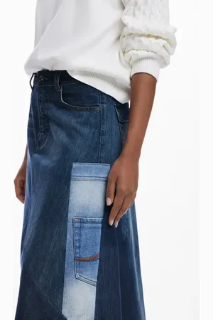 Desigual Patchwork Denim Skirt in at Nordstrom, Size X-Small