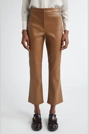 Max Mara Sublime Coated Jersey Flare Leg Ankle Pants in at Nordstrom, Size X-Large