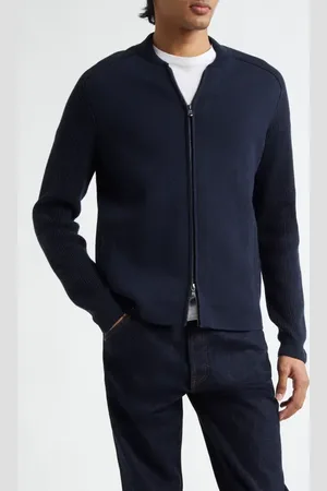 Sunspel Double Face Lambswool Blend Bomber Jacket in at Nordstrom, Size Medium