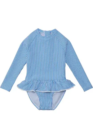 Snapper Rock Parisian Summer Long Sleeve Skirted One-Piece Swimsuit in at Nordstrom, Size 12-18M