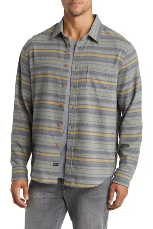 Rails Runson Stripe Flannel Button-Up Shirt in at Nordstrom, Size Xx-Large