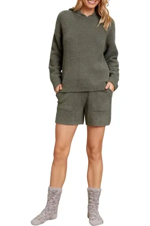 Barefoot Dreams Hoodie & Shorts Lounge Set in at Nordstrom, Size Large