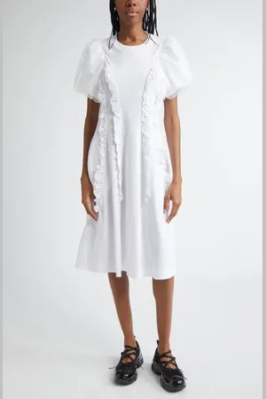 Simone Rocha Ruffle Puffle Sleeve Dress in at Nordstrom, Size Large