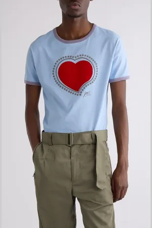 DRIES VAN NOTEN Helm Heart Graphic Ringer T-Shirt in at Nordstrom, Size X-Large