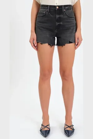 Danny Daze The Knockout Fray Hem Denim Shorts in at Nordstrom, Size 27