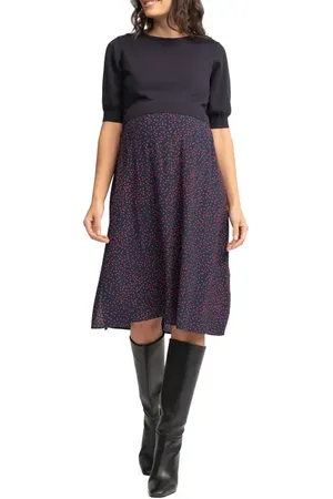 Séraphine Mixed Media Maternity/Nursing Dress in at Nordstrom, Size 6