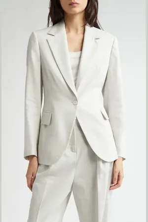 ELEVENTY One-Button Linen & Wool Blazer in at Nordstrom, Size 12 Us