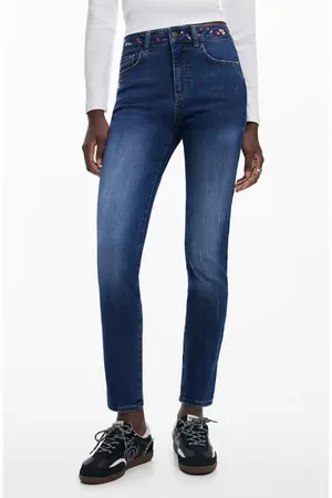 Desigual Slim Embroidered Jeans in at Nordstrom, Size 36
