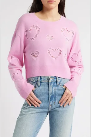 LOVESHACKFANCY Parson Heartfelt Wool & Cashmere Sweater in at Nordstrom, Size Medium