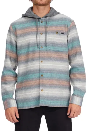 Billabong Baja Hooded Button-Up Shirt in at Nordstrom, Size Medium