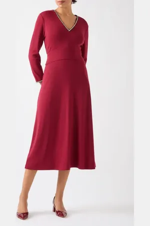 LK Bennett Yvonne Long Sleeve Ponte Midi Dress in at Nordstrom, Size 2 Us