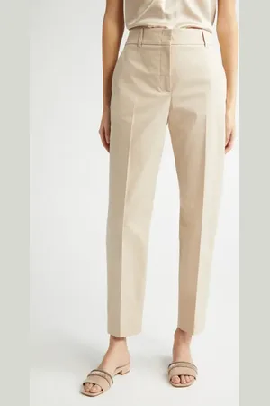 ELEVENTY Slim Fit Tapered Leg Cotton Blend Pants in at Nordstrom, Size 00 Us