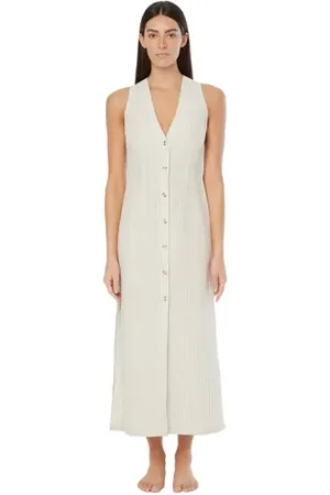 ONIA Air Linen Button Down Maxi in at Nordstrom, Size Large