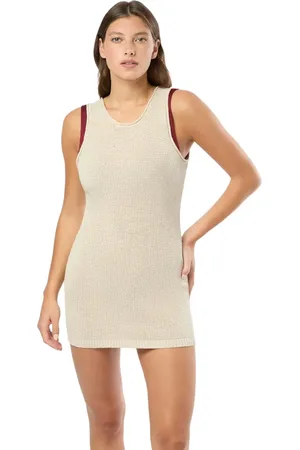 ONIA Linen Knit Scoop Back Mini Dress in at Nordstrom, Size Small