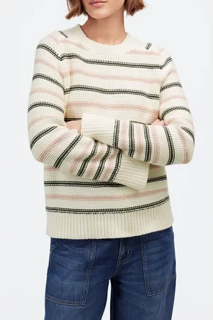 Madewell Stripe Crewneck Cotton Sweater in at Nordstrom, Size X-Large
