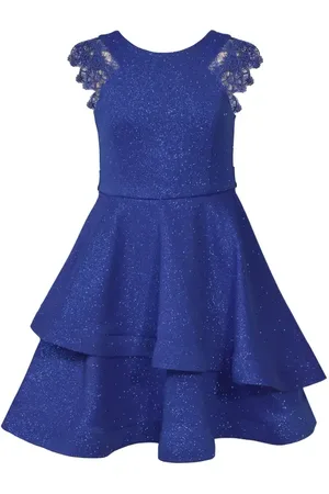 Iris & Ivy Sparkle Knit Skater Dress with Assymetrical Horse Hair Hem in at Nordstrom, Size 14