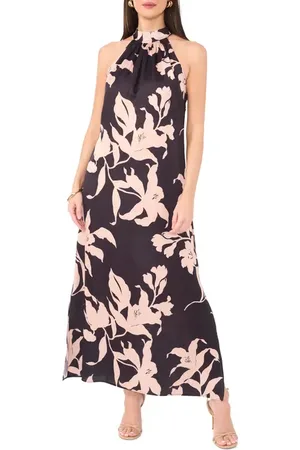 Vince Camuto Floral Maxi Halter Dress in at Nordstrom, Size X-Small