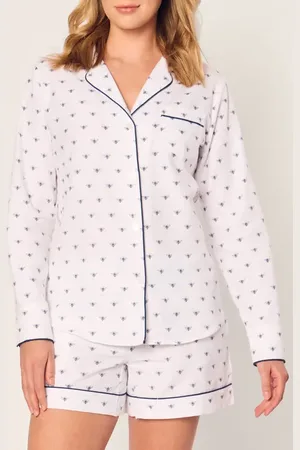 Petite Plume Print Cotton Short Pajamas in at Nordstrom, Size Small