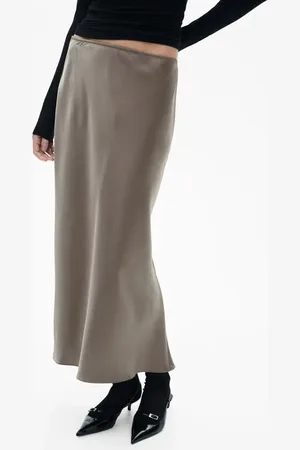 MANGO Satin Midi Skirt in at Nordstrom, Size Xx-Large