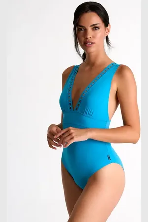 Shan Rahimkhan Plunging One-Piece Swimsuit With Mosaic Cutouts in at Nordstrom, Size 4
