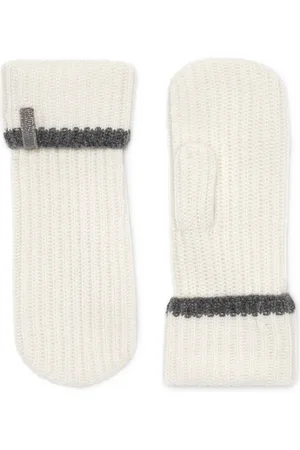 Brunello Cucinelli Knit mittens with monili in at Nordstrom, Size Medium