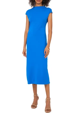 Vince Camuto Mock Neck Midi Dress in at Nordstrom, Size Medium