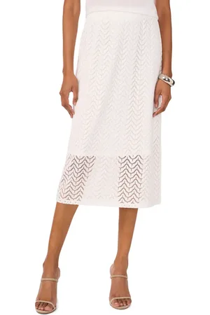 Vince Camuto Lace Midi Skirt in at Nordstrom, Size Large
