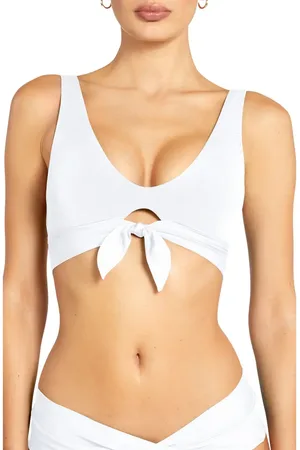 Robin Piccone Ava Knot Front Bikini Top in at Nordstrom, Size Medium