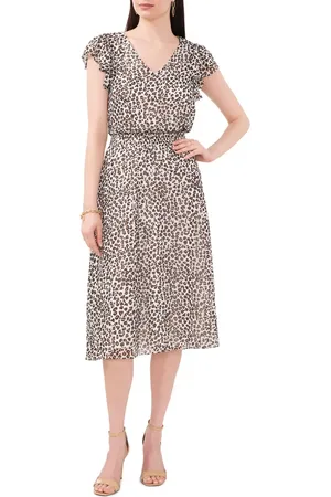 Chaussmoi Smock Waist Short Sleeve Dress in at Nordstrom, Size Small