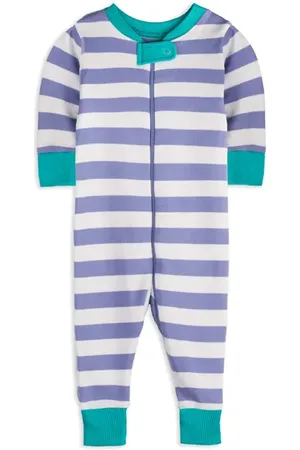 Mightly 100% Organic Cotton Stripe Snug Fit Baby Pajamas in at Nordstrom, Size 0-3M