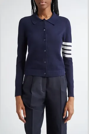 Thom Browne 4-Bar Jersey Stitch Cardigan in at Nordstrom, Size 0 Us