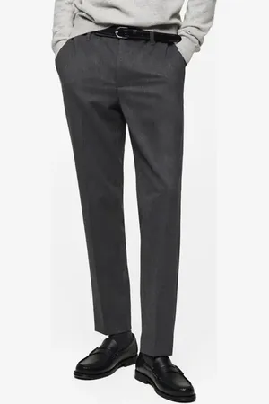 MANGO Slim Fit Flat Front Brushed Twill Pants in at Nordstrom, Size 30