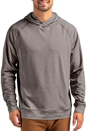 Cutter & Buck Adapt Heather Hooded Pullover in at Nordstrom, Size Large