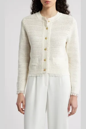 Kobi Halperin Taza Linen & Cotton Cardigan in at Nordstrom, Size X-Large