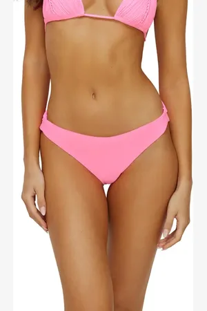 PQ Swim Basic Ruched Bikini Bottoms in at Nordstrom, Size Medium