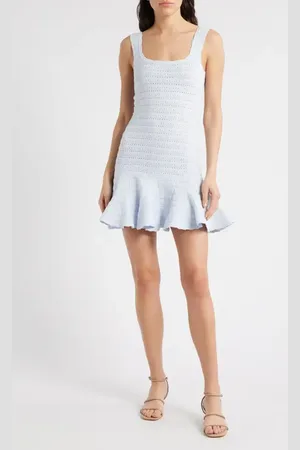 LOVESHACKFANCY Maryanne Pointelle Minidress in at Nordstrom, Size Medium