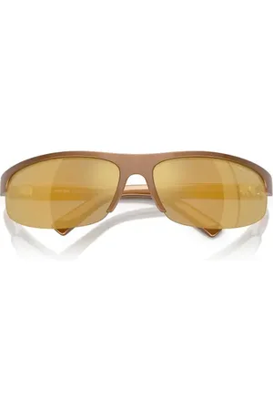 Miu Miu 70mm Oversize Oval Semirimless Sunglasses in at Nordstrom