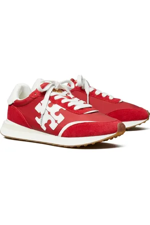 Tory Burch Destiny Trainer Sneaker in Tory Red /Tory Red /Purity at Nordstrom, Size 5