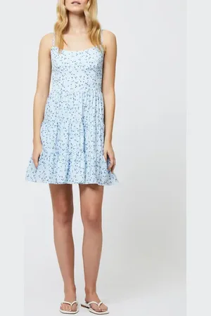 French Connection Kiva Tiered Crepe Minidress in at Nordstrom, Size 8