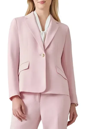 Kasper Stretch Crepe One-Button Blazer in at Nordstrom, Size 10