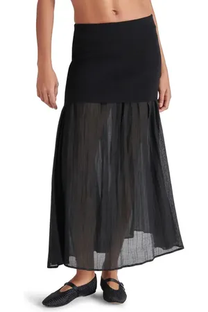 Steve Madden Malvina Mixed Media Maxi Skirt in at Nordstrom, Size Medium