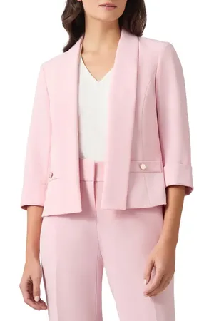 Kasper Three Quarter Sleeve Shawl Collar Blazer in at Nordstrom, Size 14