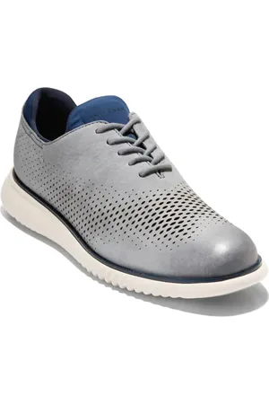 Cole Haan 2.ZeroGrand Laser Wing Oxford in Sea Stone Nubuck /Big Dipper at Nordstrom, Size 12