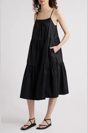Solid The Addison Tiered Cotton Sundress in at Nordstrom, Size X-Small