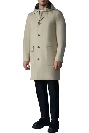 Mackage Mathias 3-in-1 Down Twill Balmacaan Coat in at Nordstrom, Size 46